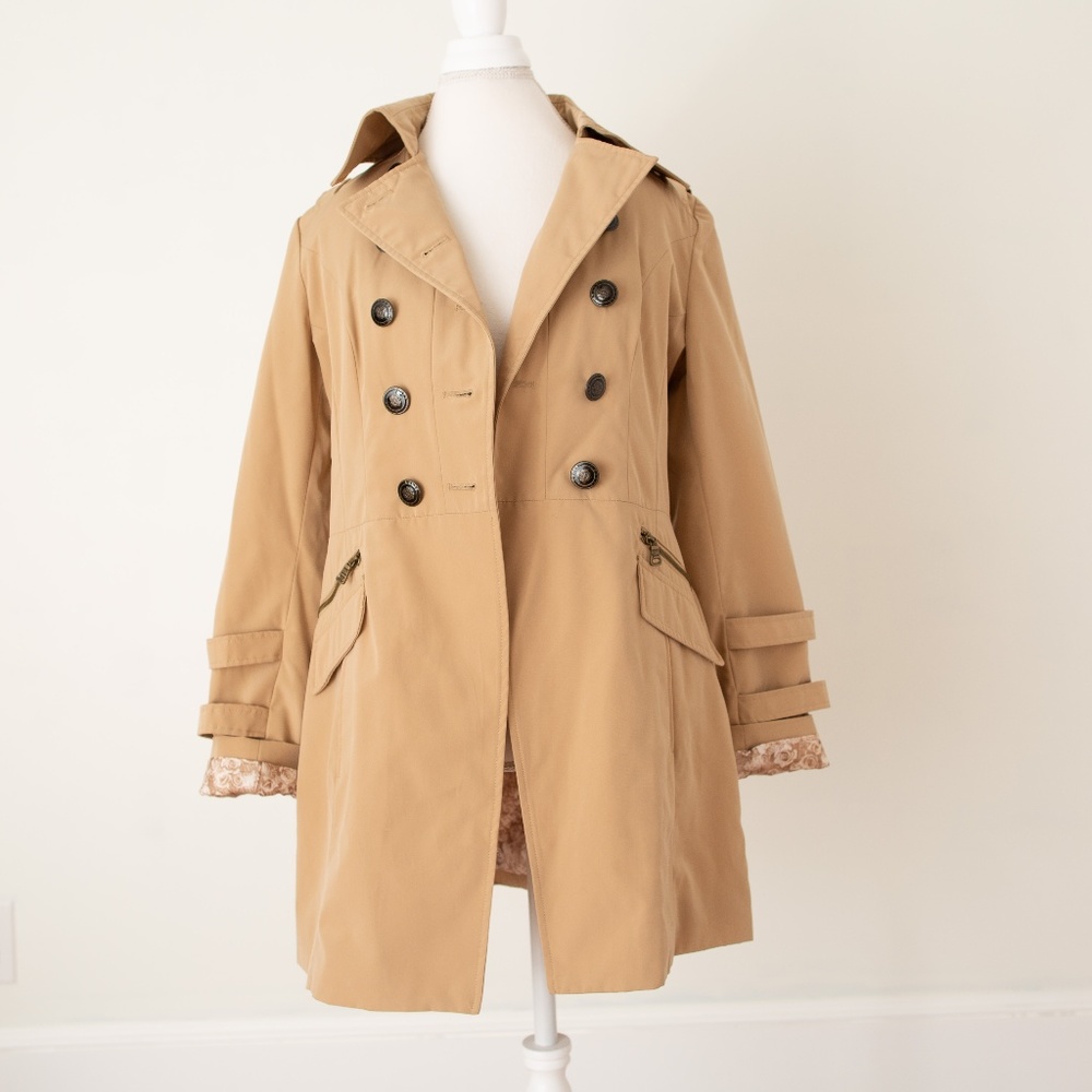 New Guess Khaki Trench Coat